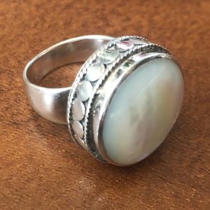 Sterling 925 Silver Ring 💍 Mother of Pearl Size 6